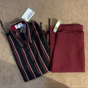 Pencil skirt (dazz) and matching blouse (evidnt)